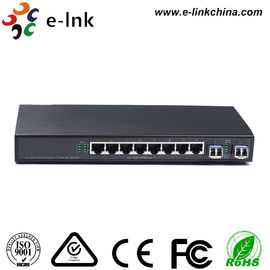 8G + 2SFP Halka Tipi Ethernet Fiber Optik Anahtarı 1000 M SFP Mesafe 16 K MAC